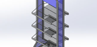 two sided wire rack on wheels for retail display